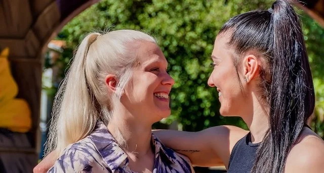 Kim Meylemans, de Bélgica, y Nicole Silveira